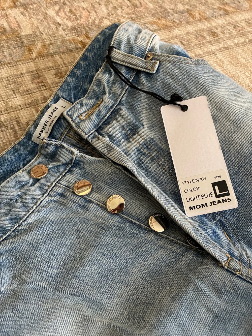 Hammer Jeans Los Angeles Light Blue High-Rise Mom Jeans